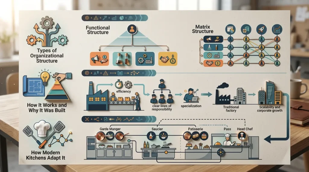 Types of Organizational Structure: How It Works, Why It Was Built, and How Modern Kitchens Adapt It